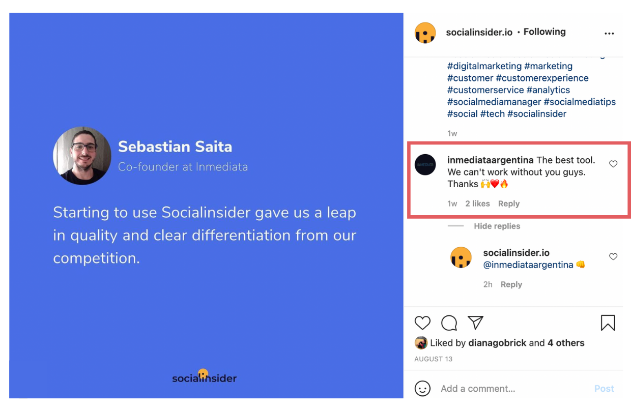 Revisión de Instagram de Social Insider