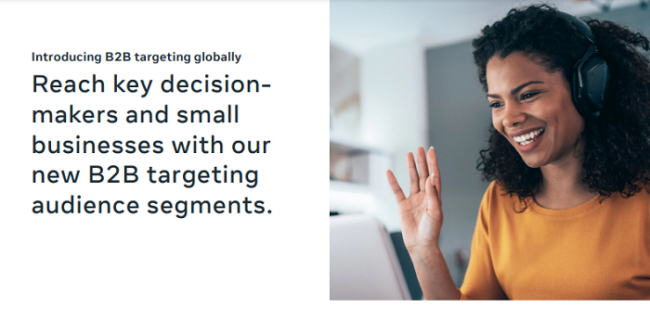 Meta lanza nuevas audiencias publicitarias B2B para ayudar a los especialistas en marketing a llegar a los tomadores de decisiones clave
