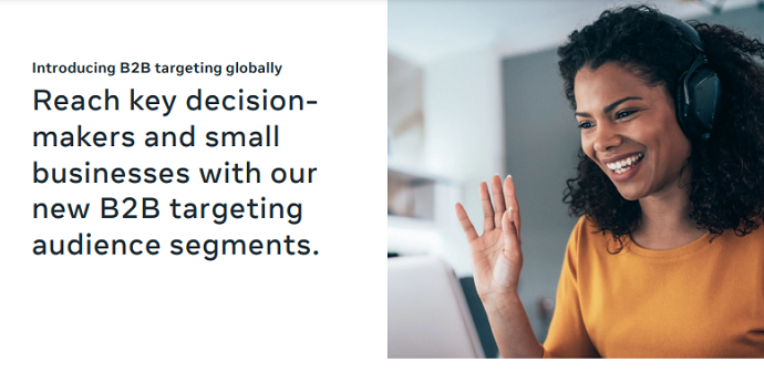 Meta lanza nuevas audiencias publicitarias B2B para ayudar a los Meta lanza nuevas audiencias publicitarias B2B para ayudar a los especialistas en marketing a llegar a los tomadores de decisiones clave