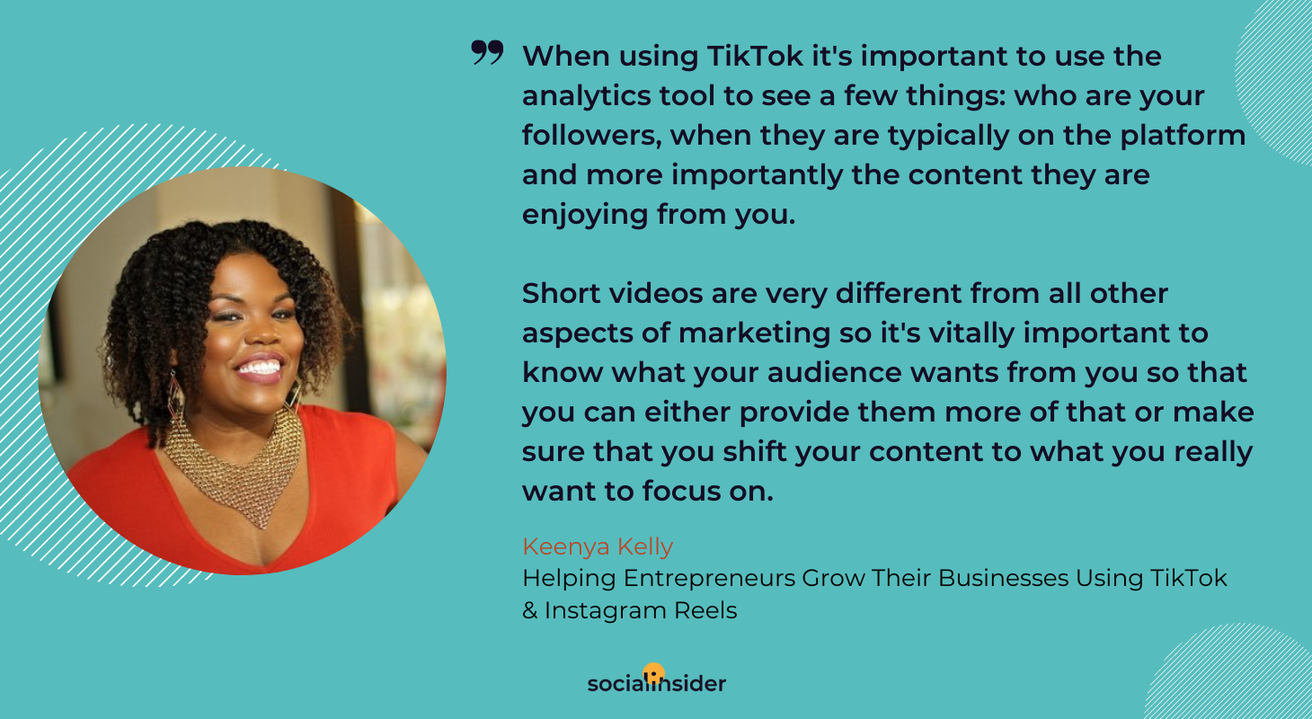 Esta es una cita sobre el análisis de TikTok proporcionada por un experto en marketing de TikTok.