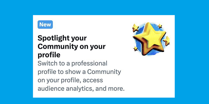 Twitter lanza módulo de promoción de comunidades para perfiles para todos los usuarios
